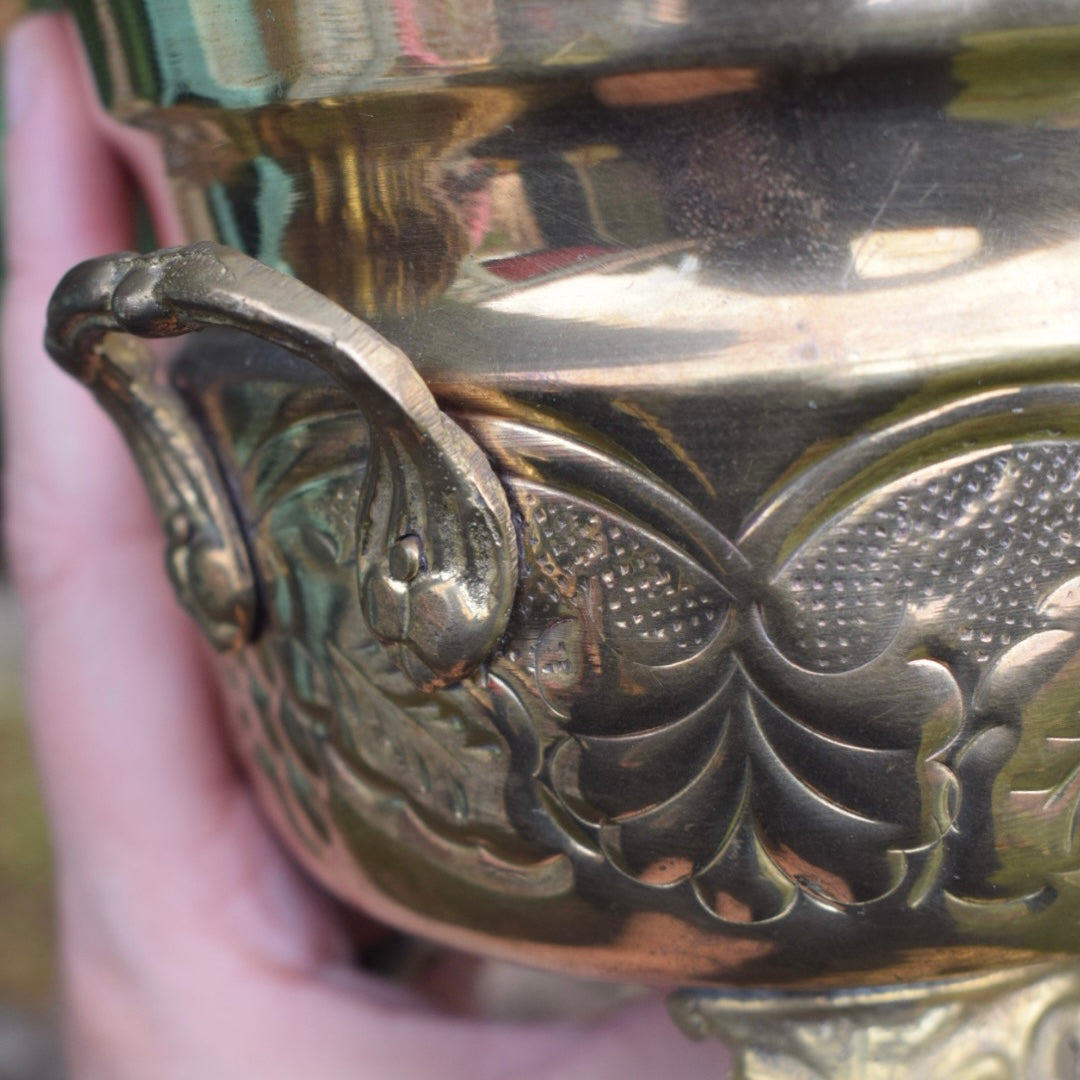 Vintage Medium Brass Cauldron