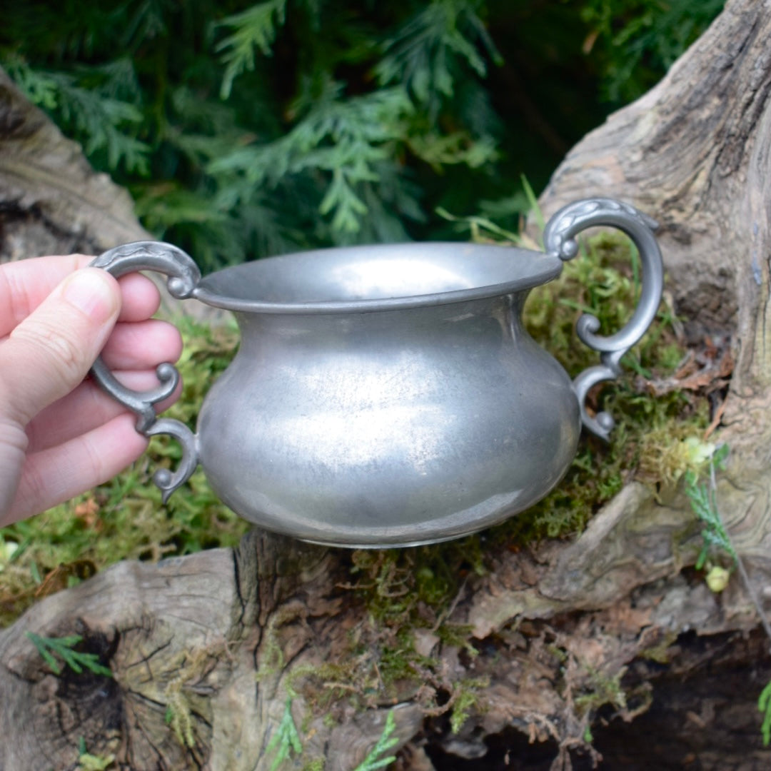 Vintage Pewter Cauldron