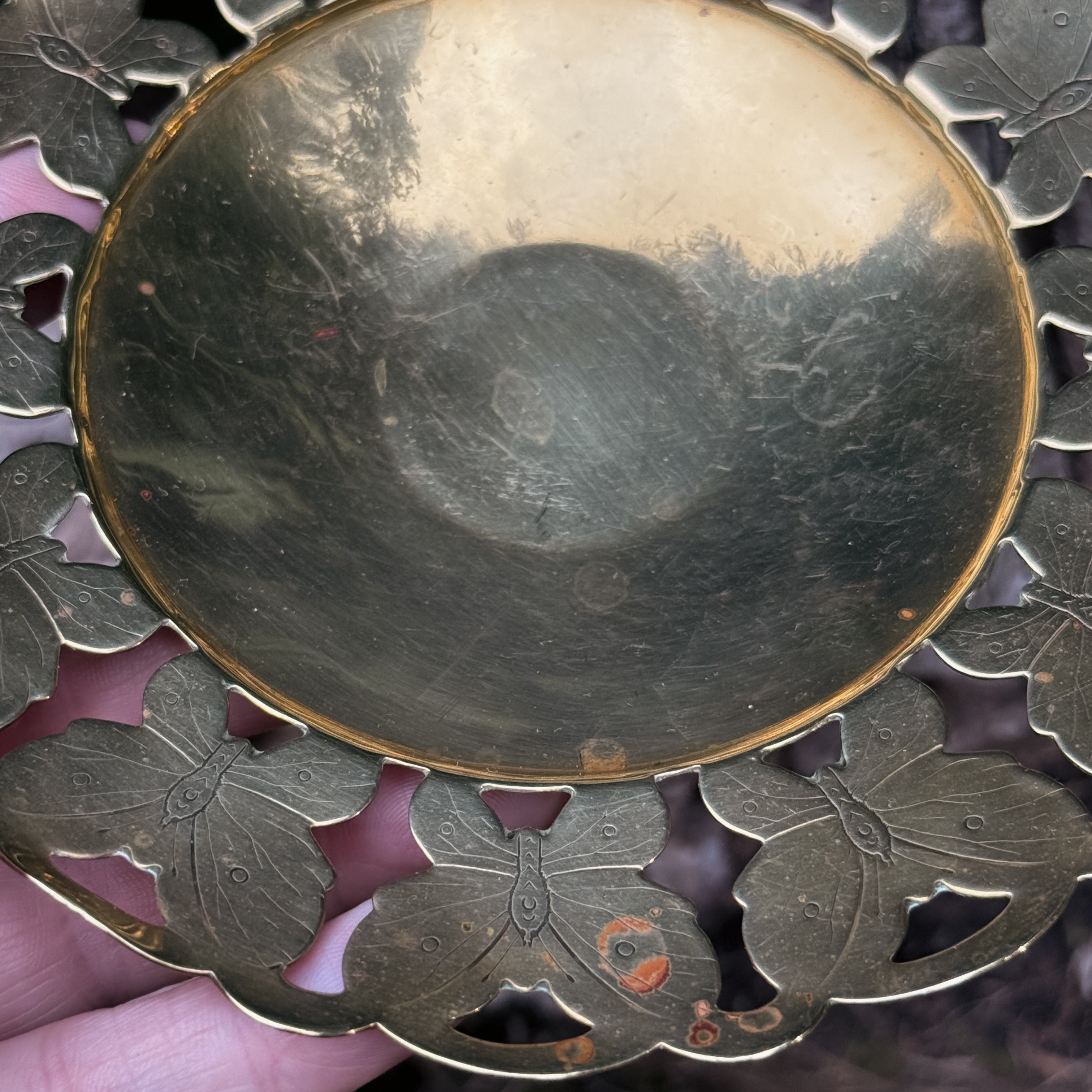 Vintage Brass Butterfly Dish