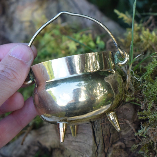 Mini Vintage Brass Cauldron