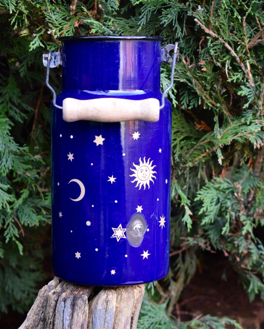 Vintage Sun, Moon & Stars Milk Churn