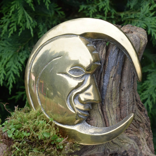 Vintage Brass Moon Wall Hanging