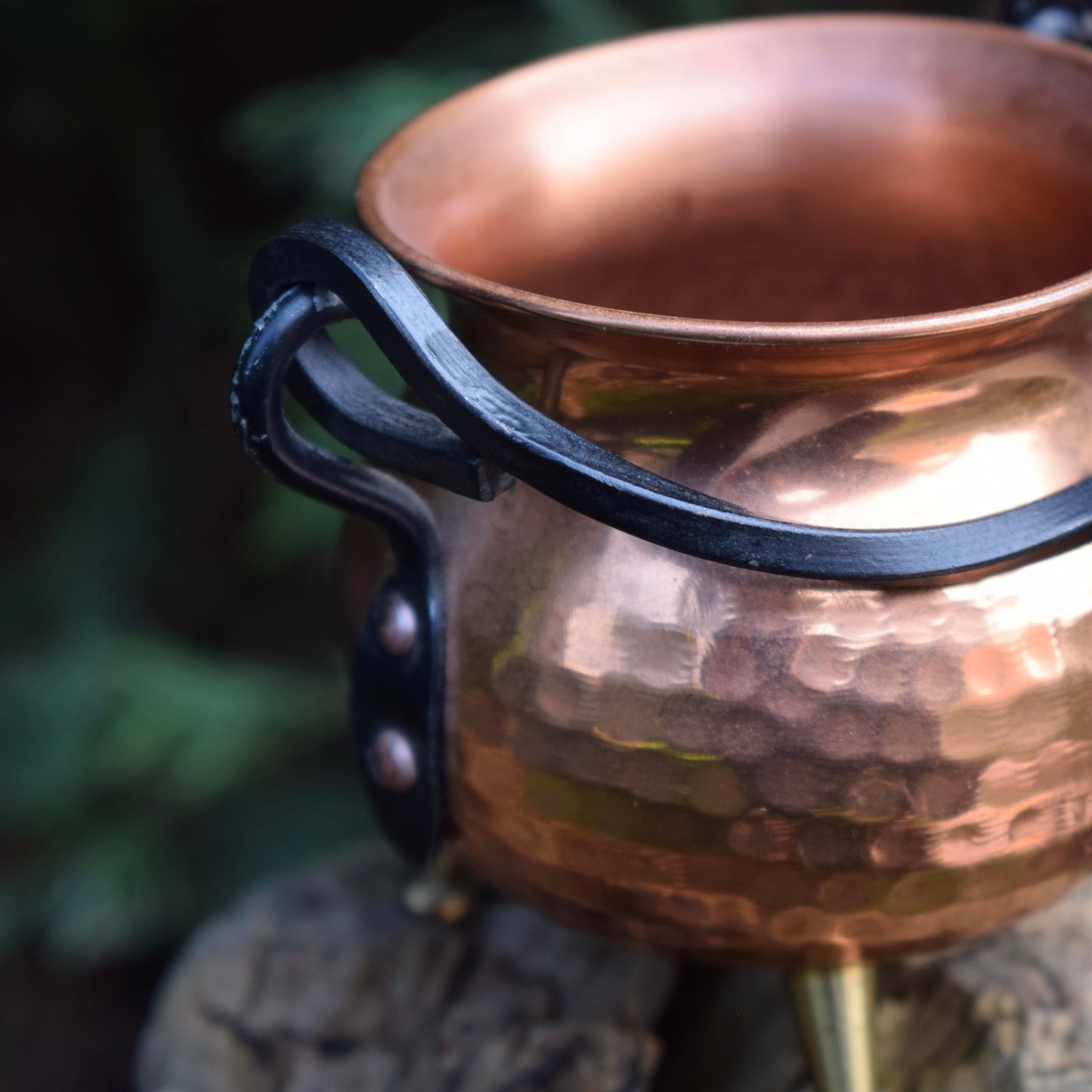 Small Vintage Copper Cauldron