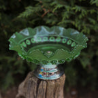 Vintage Green Glass Bowl