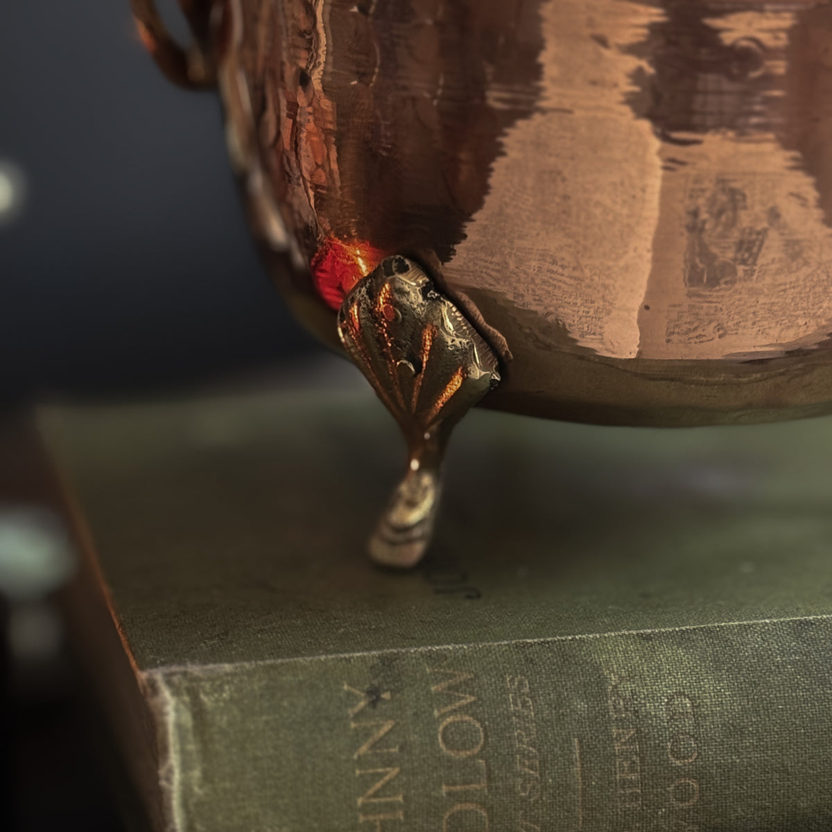 Vintage Small Copper & Brass Cauldron