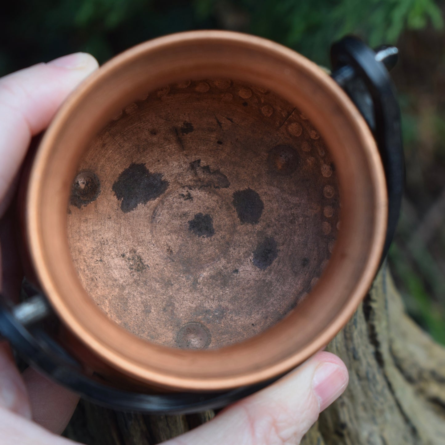 Small Vintage Copper Cauldron
