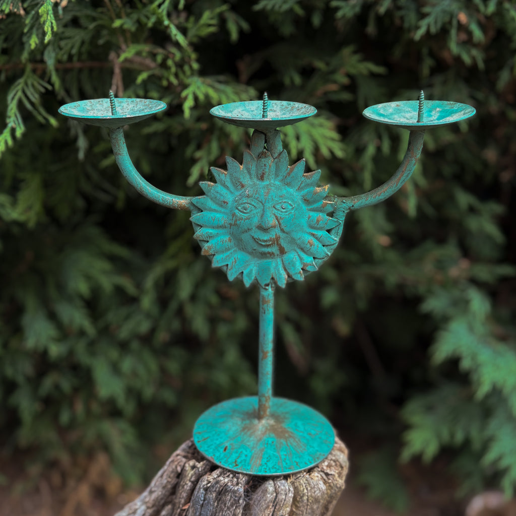 Vintage Sun Candle Stick Holder