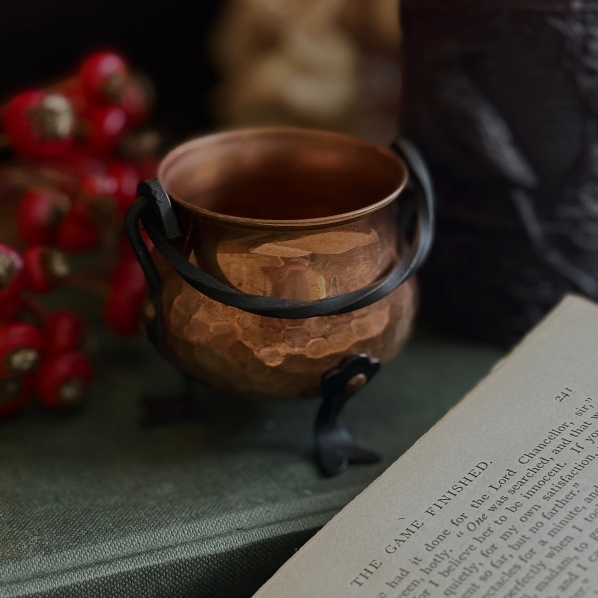 Vintage Mini Copper Cauldron