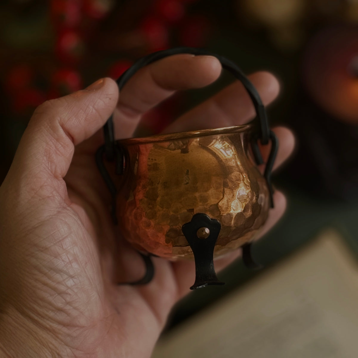Vintage Mini Copper Cauldron