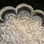 Vintage Brass Scalloped Plate