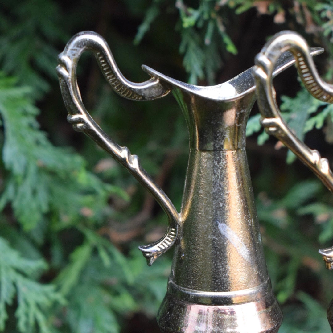 Vintage Brass And Copper Candlestick Holders