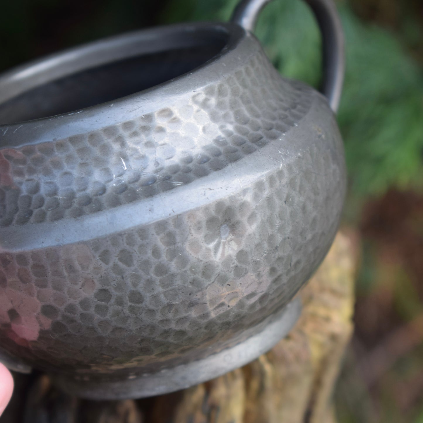 Vintage Small Pewter Cauldron