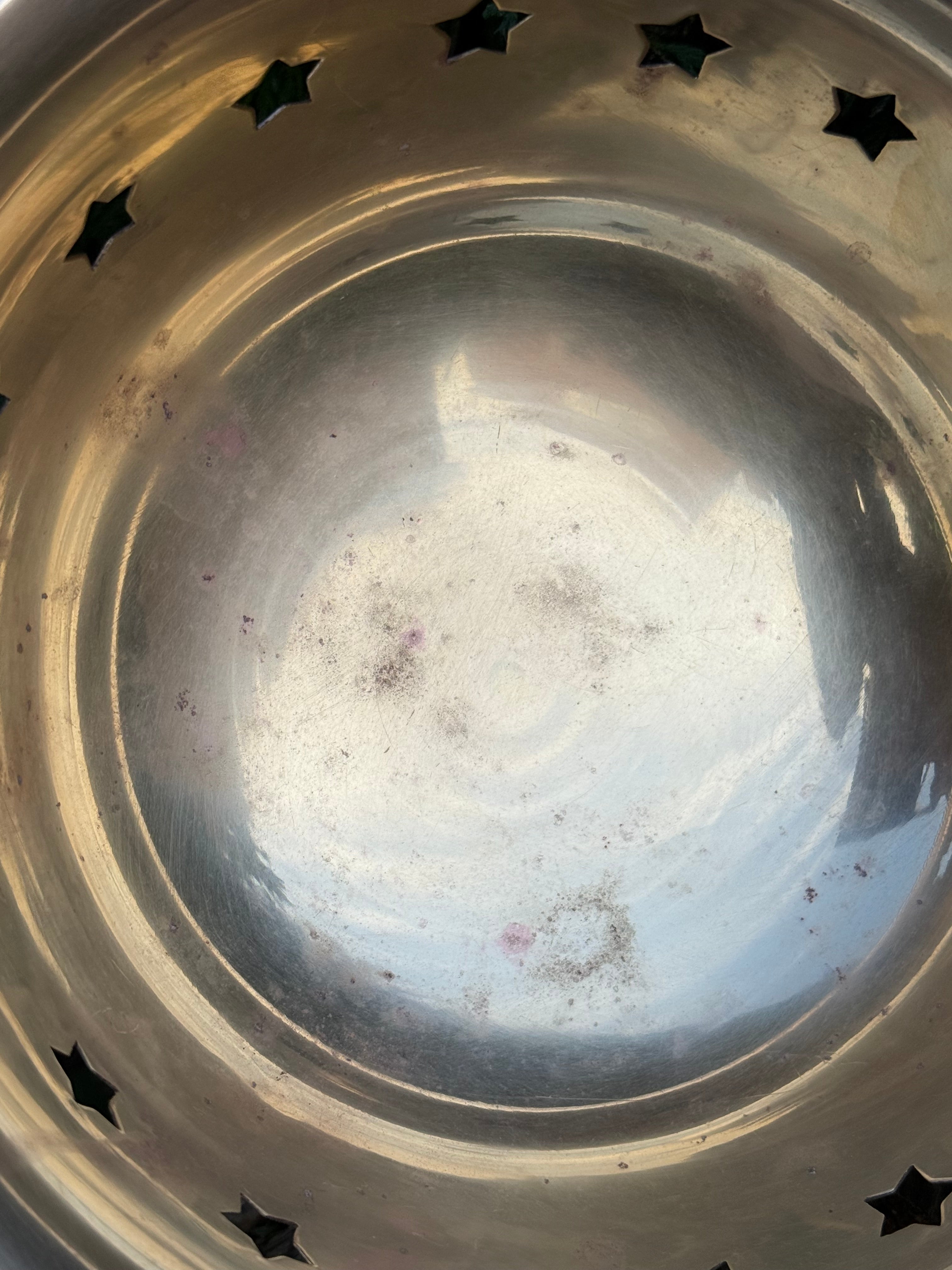 Vintage Star Cut Out Brass Bowl