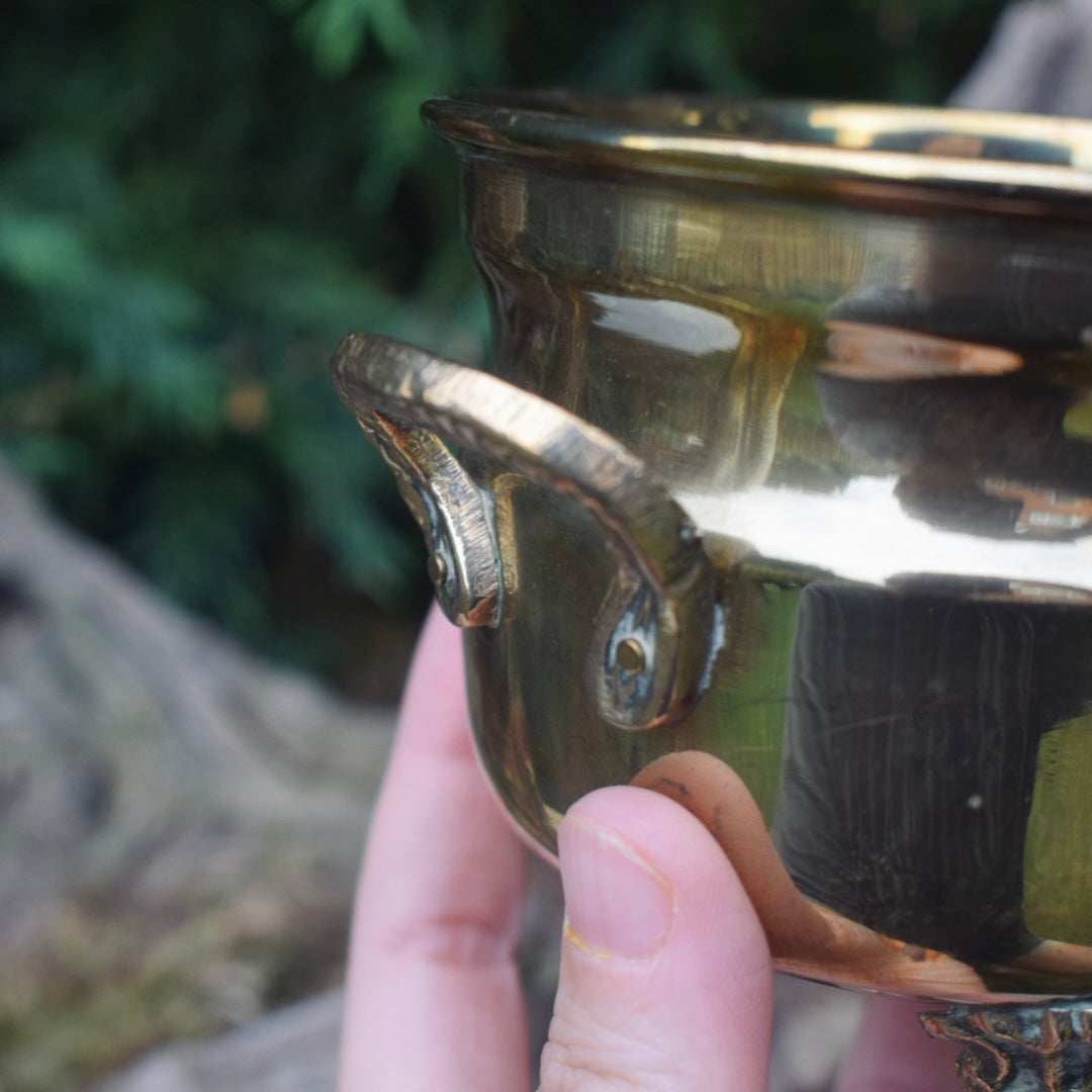 Vintage Brass Cauldron