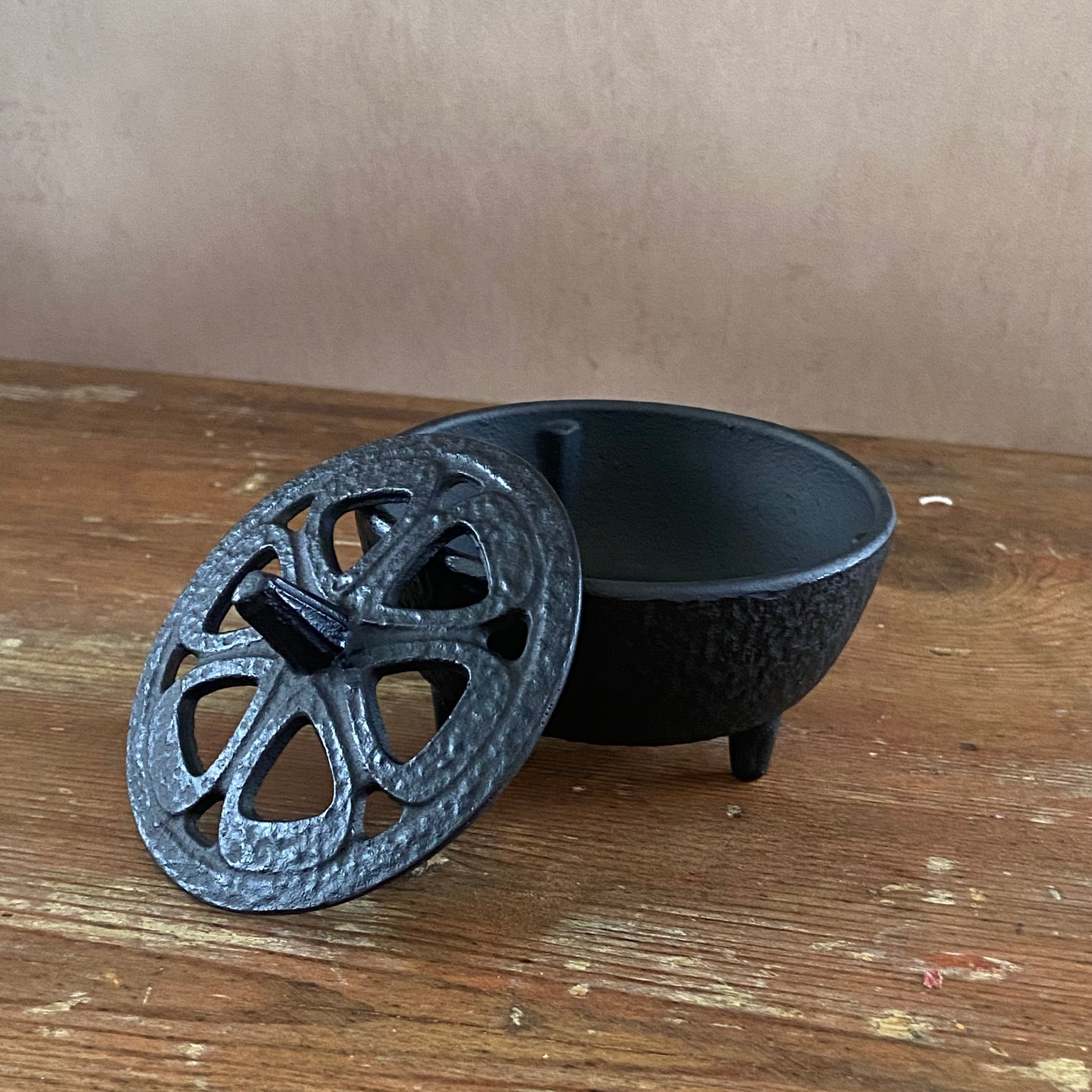 Cast iron incense bowl