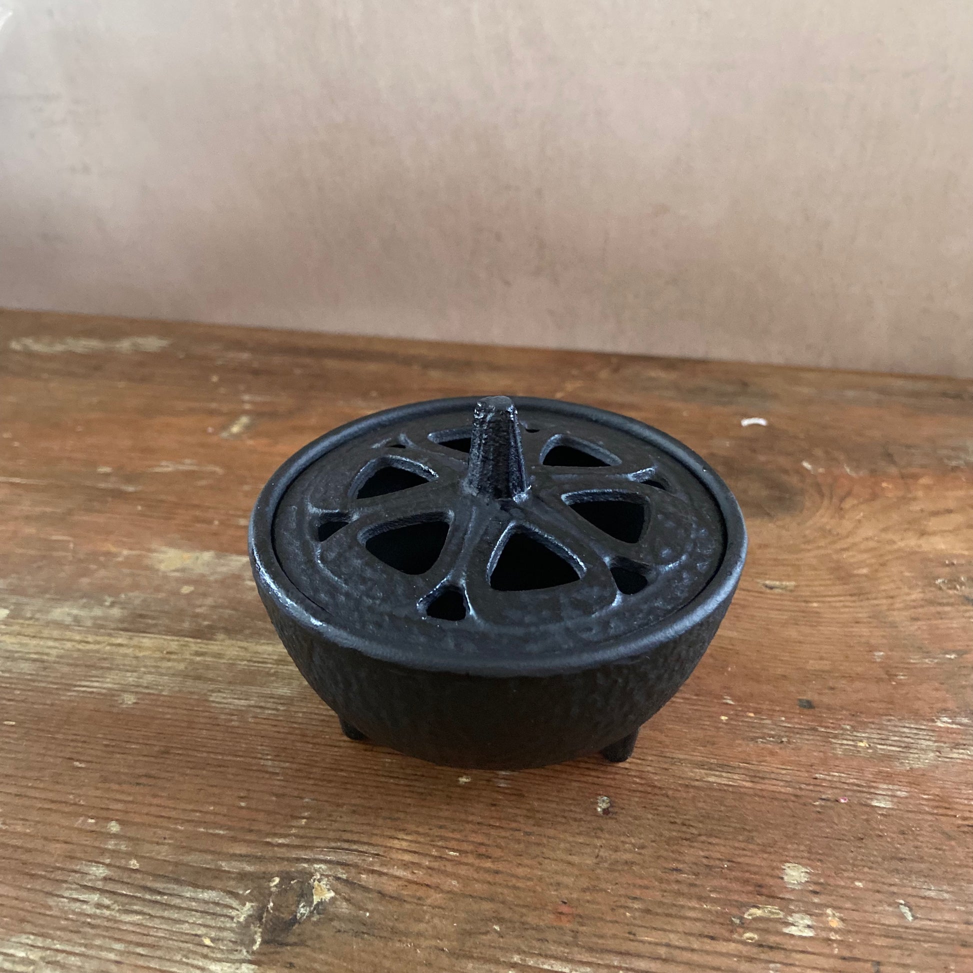 Cast iron incense bowl