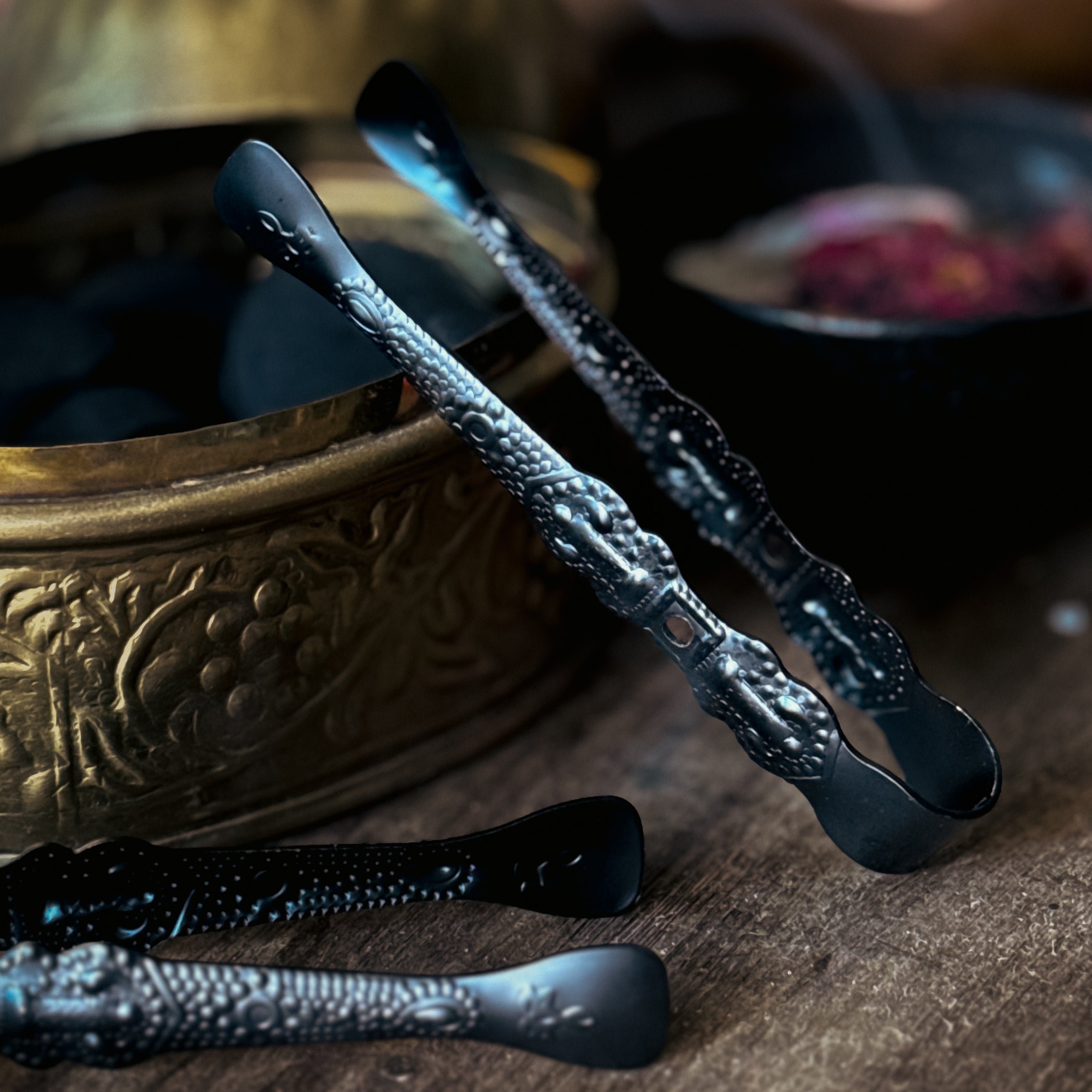 Black Charcoal Tongs