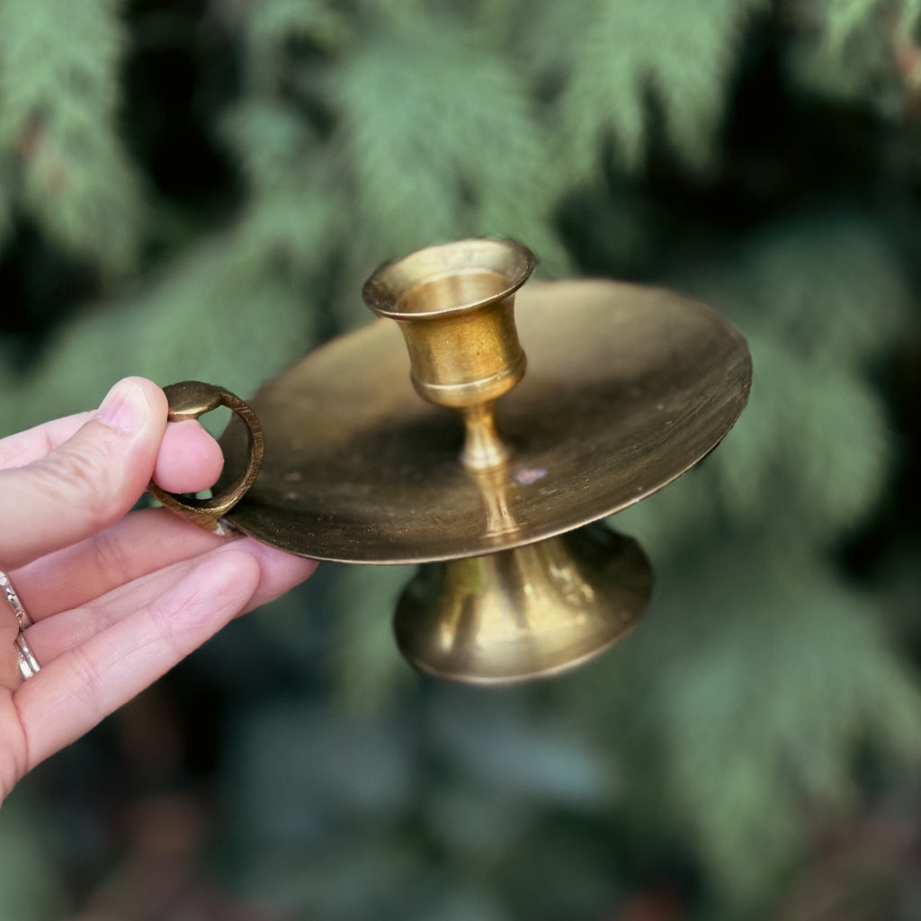Vintage Brass Candle Holder
