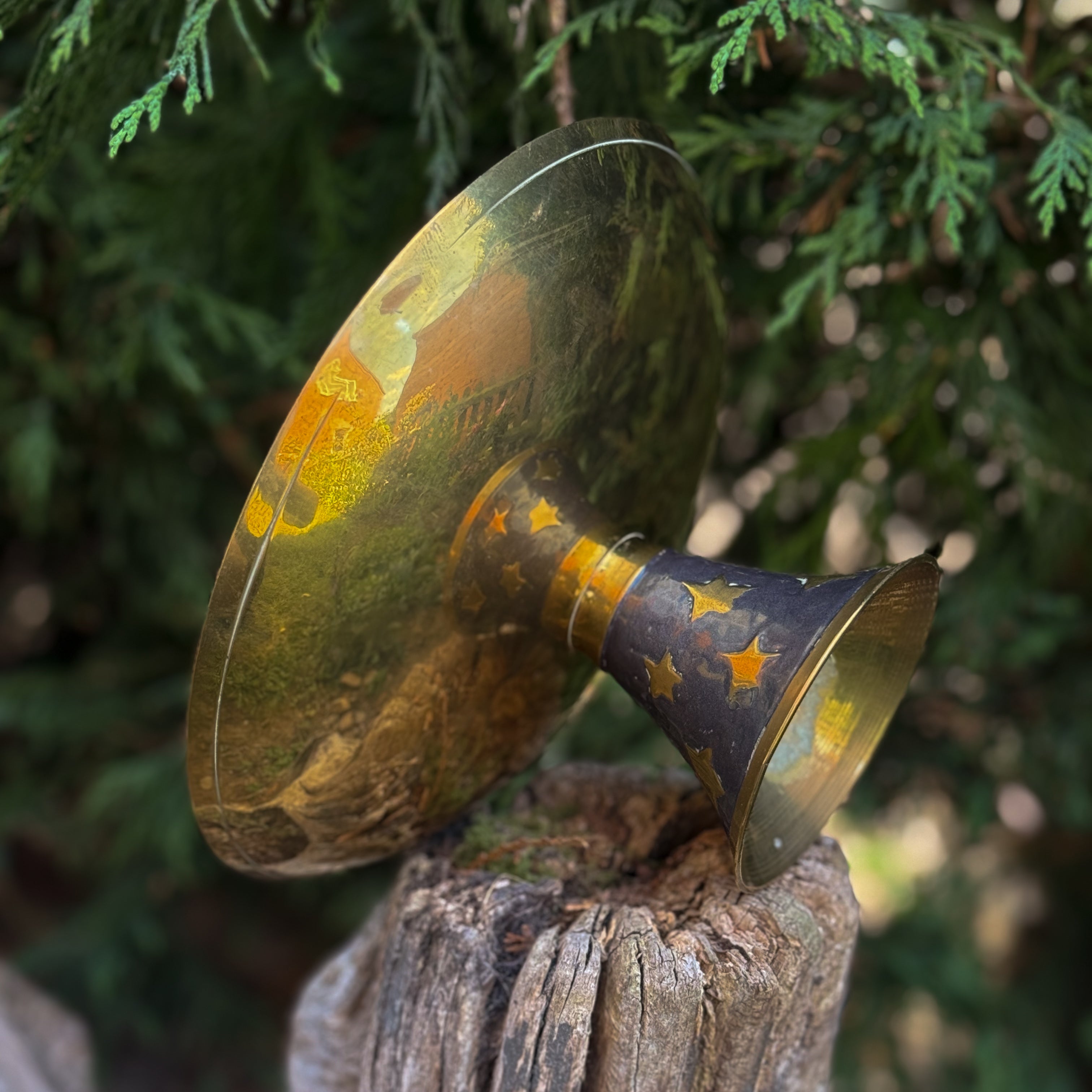 Vintage Brass Star, Moon & Sun Bowl